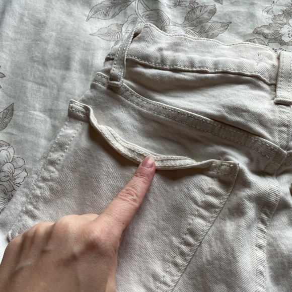 Re/Done 70s High Rise Skinny Boot Jeans 25 Vintage White Button Fly Minimalist - Picture 7 of 16